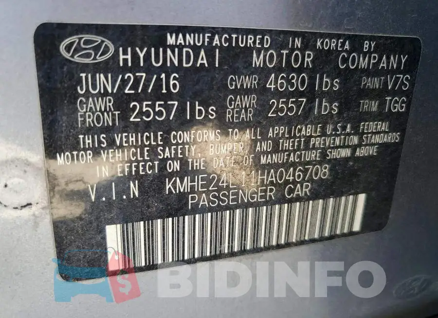 KMHE24L11HA046708 Photo# 12
