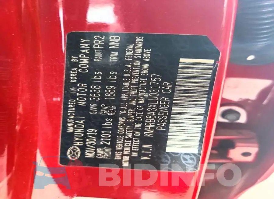 KMHRB8A3XLU031757 Photo# 13