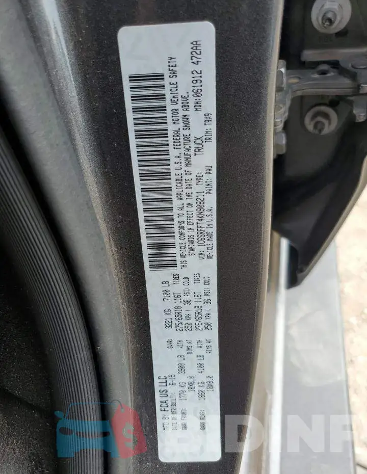 1C6SRFFT4KN908211 Photo# 12