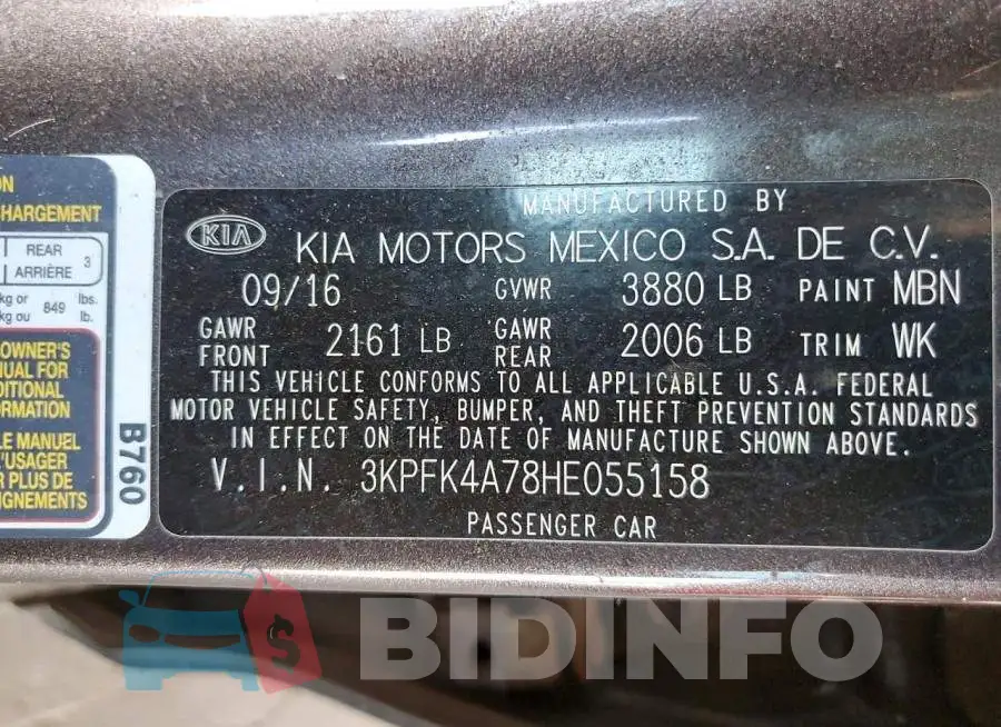 3KPFK4A78HE055158 Photo# 12