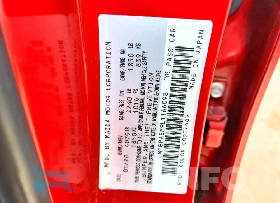 JM1BPAEM9L1166098 Photo# 12