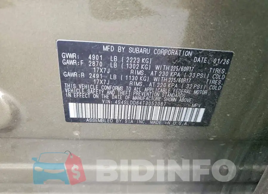 4S4SLDD64T3052087 Photo# 13