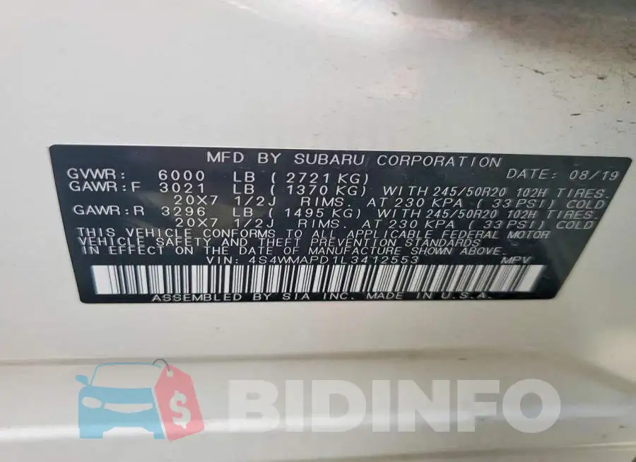 4S4WMAPD1L3412553 Photo# 13