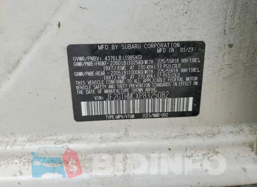 JF2GTHMCXP8325082 Photo# 13