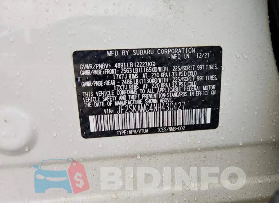 JF2SKAMC4NH430427 Photo# 12