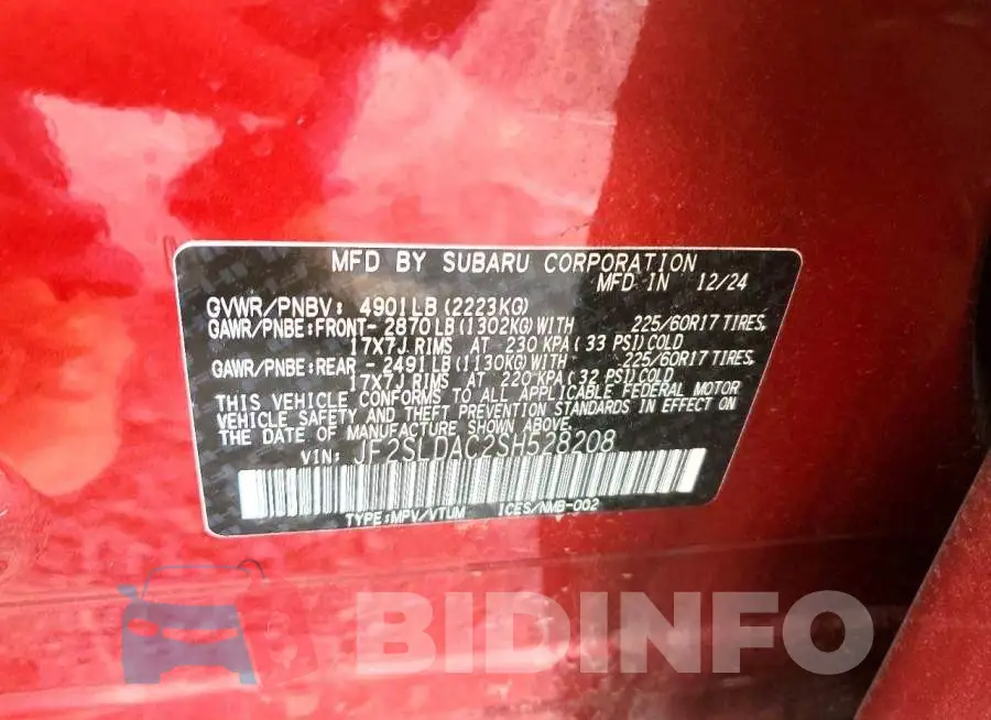JF2SLDAC2SH528208 Photo# 13