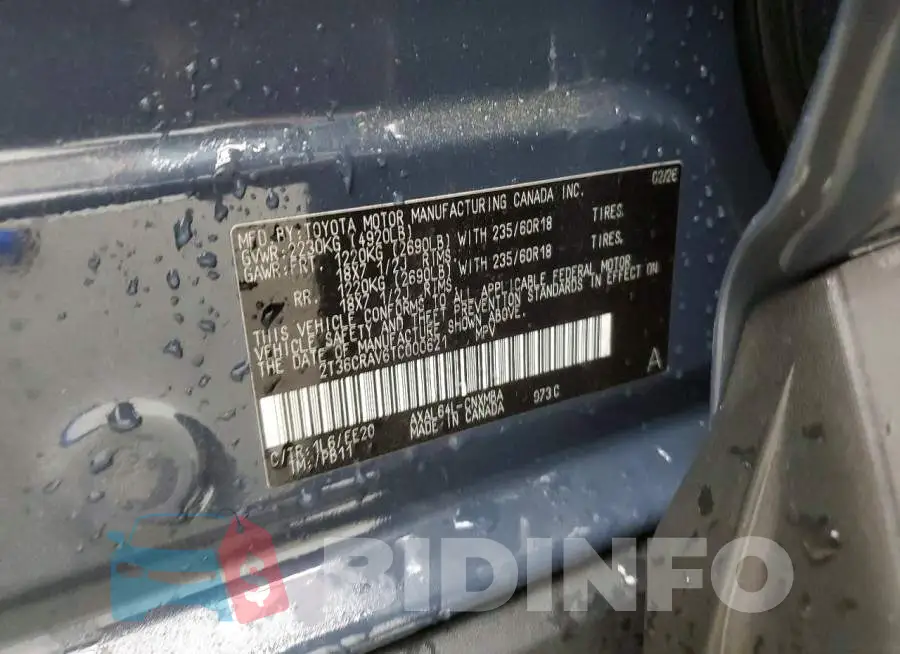 2T36CRAV6TC000621 Photo# 13
