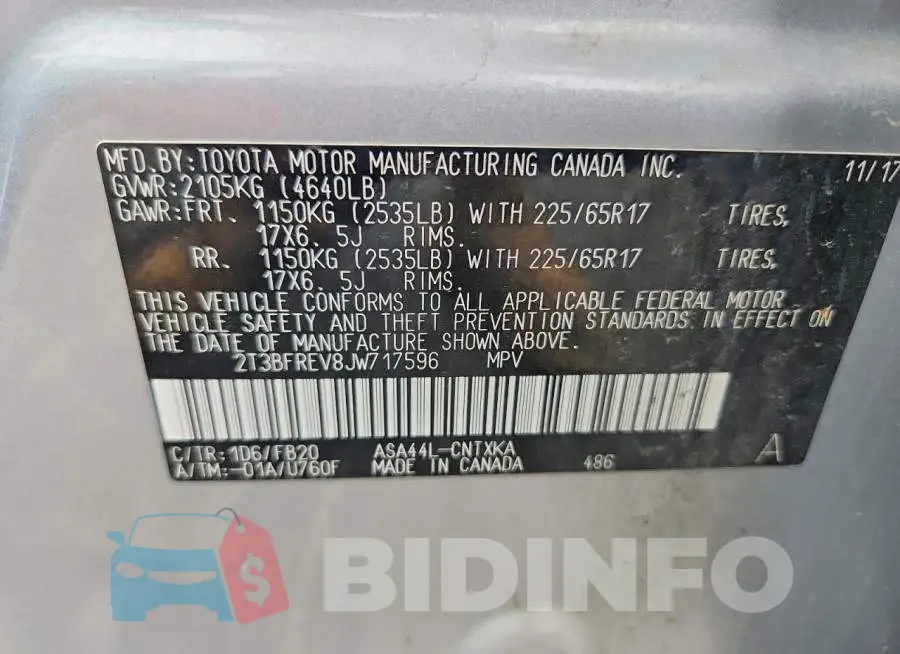 2T3BFREV8JW717596 Photo# 13