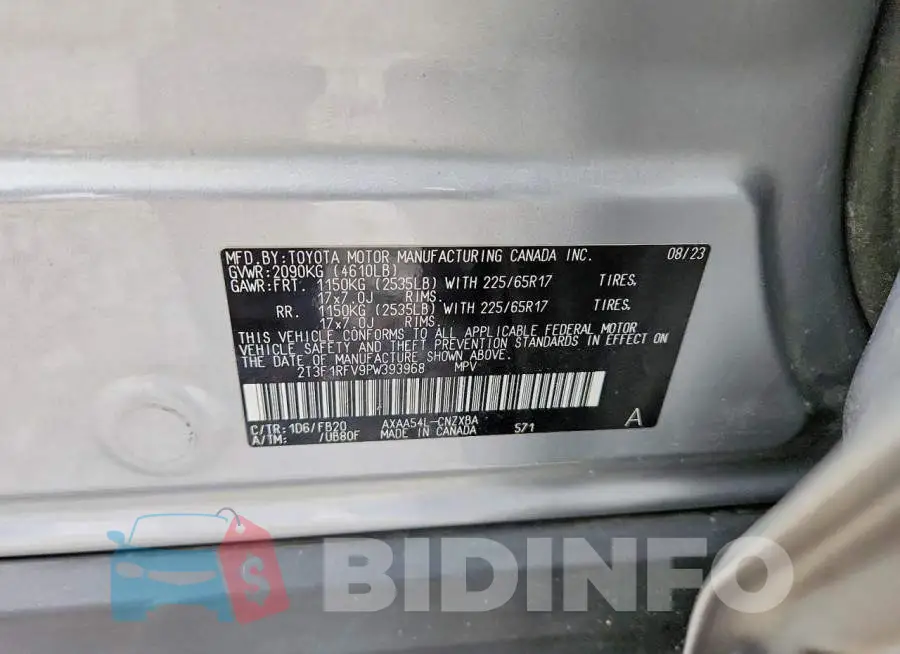 2T3F1RFV9PW393968 Photo# 14
