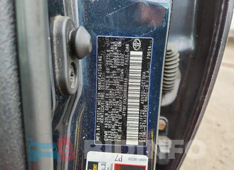4T1BF1FK3HU808848 Photo# 12