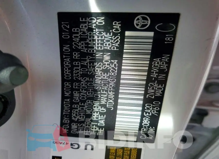 JTDKAMFP9M3182254 Photo# 12