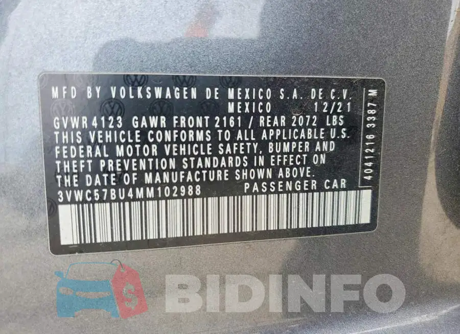 3VWC57BU4MM102988 Photo# 12
