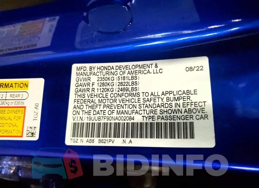 19UUB7F90NA002084 Photo# 12