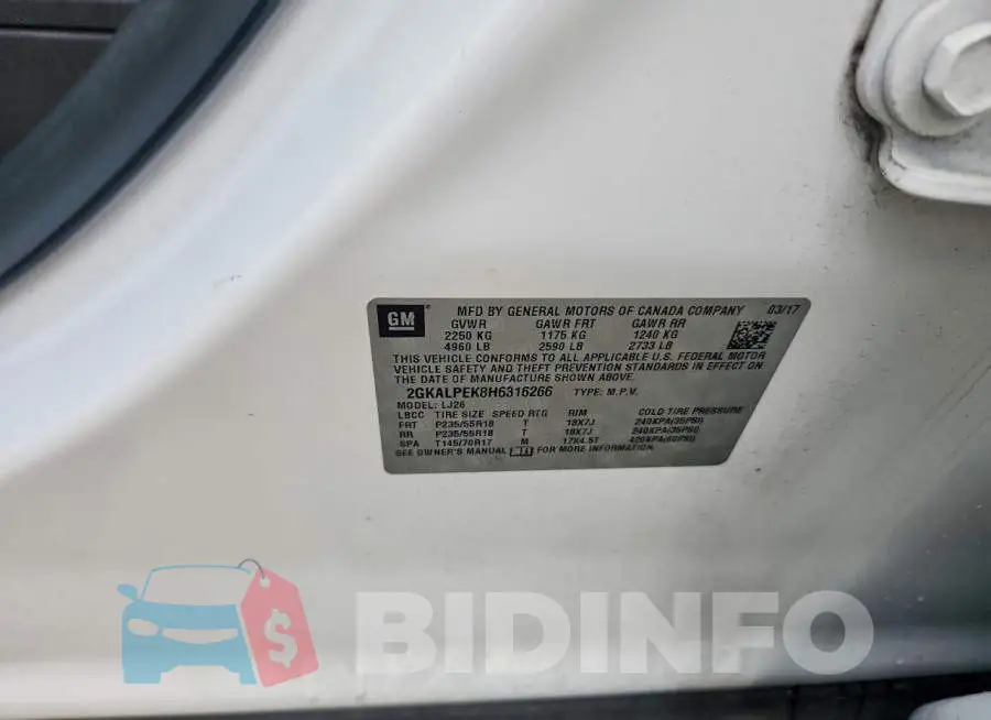 2GKALPEK8H6316266 Photo# 13