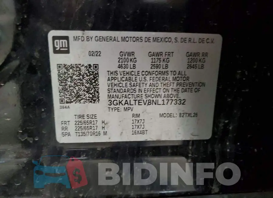 3GKALTEV8NL177332 Photo# 13