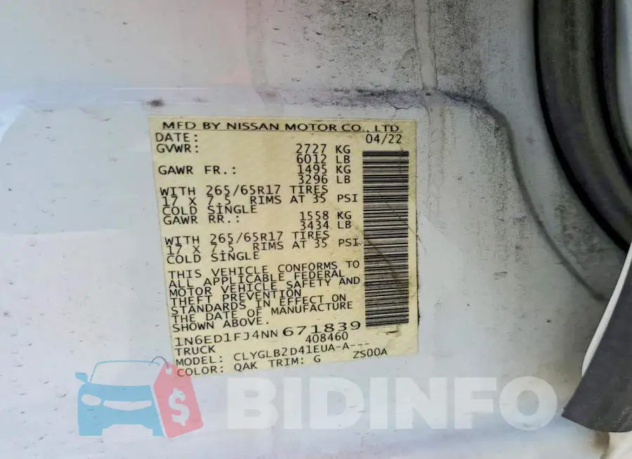 1N6ED1FJ4NN671839 Photo# 13