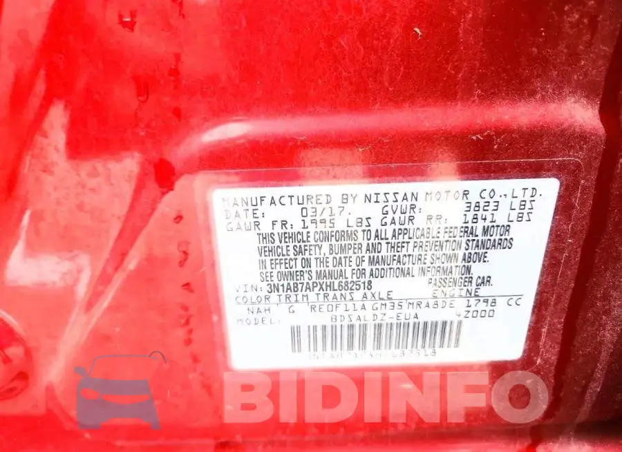 3N1AB7APXHL682518 Photo# 12