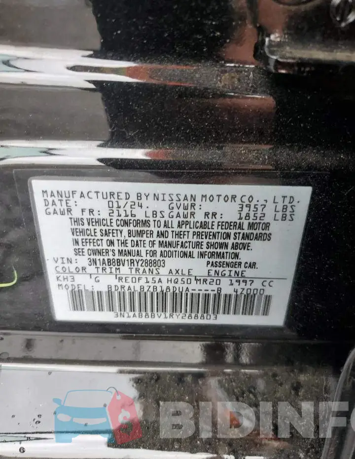 3N1AB8BV1RY288803 Photo# 13