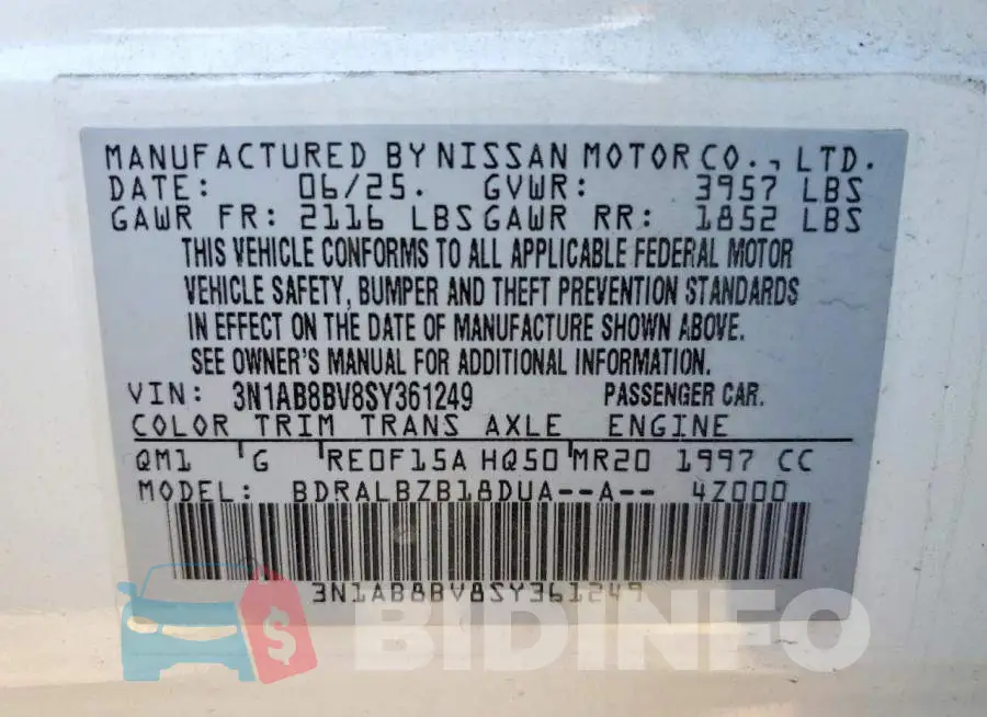 3N1AB8BV8SY361249 Photo# 12