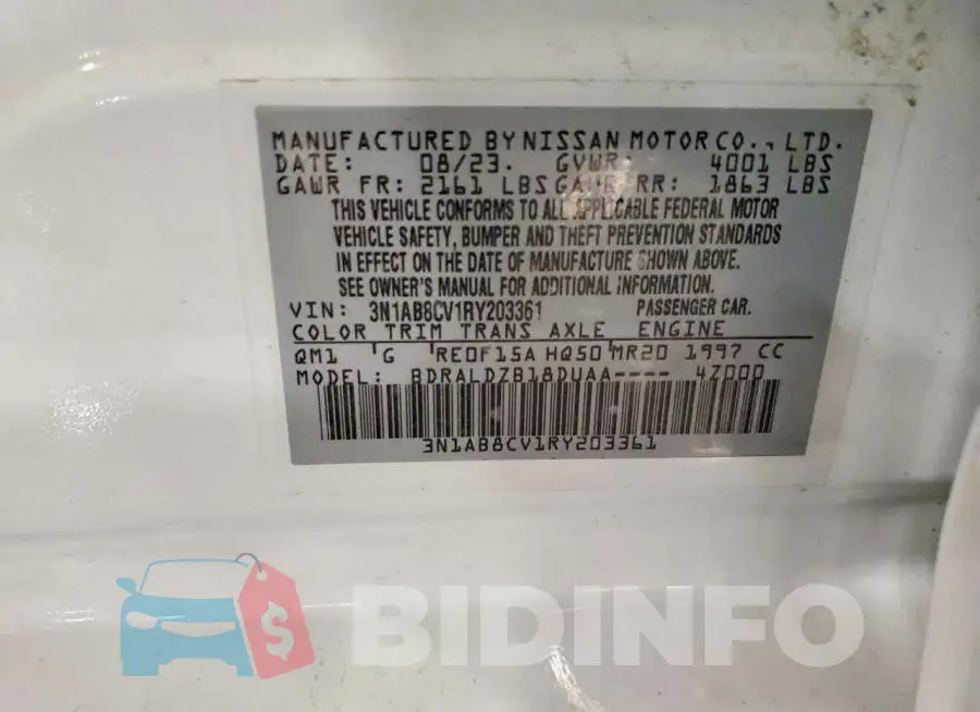 3N1AB8CV1RY203361 Photo# 12