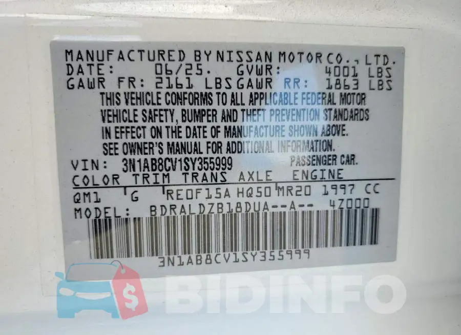 3N1AB8CV1SY355999 Photo# 13