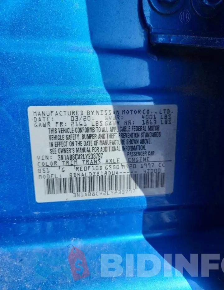 3N1AB8CV2LY233797 Photo# 12