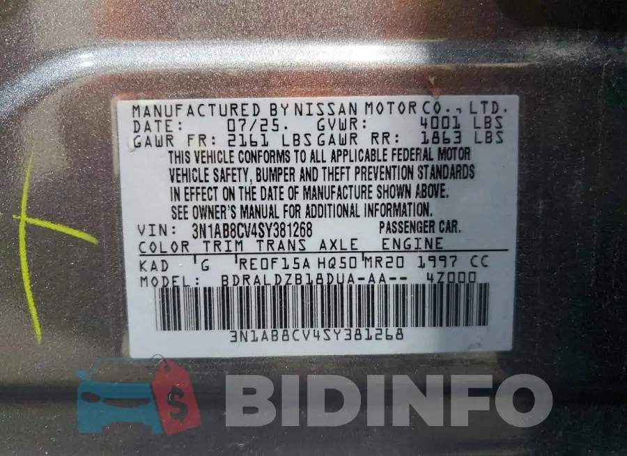 3N1AB8CV4SY381268 Photo# 12