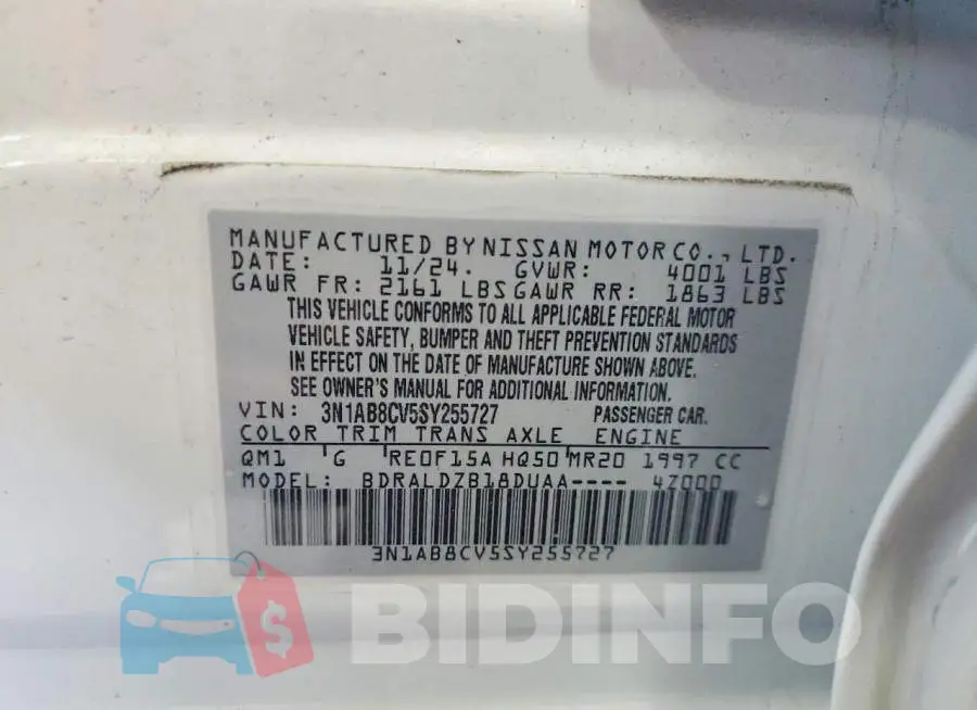 3N1AB8CV5SY255727 Photo# 12