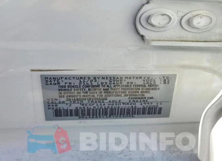3N1AB8DV1RY255006 Photo# 12