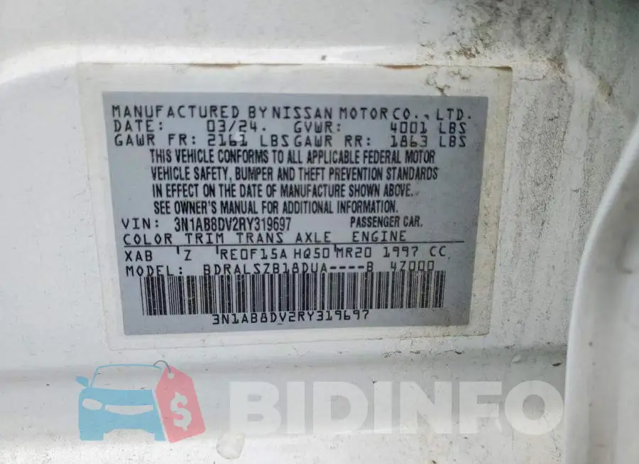 3N1AB8DV2RY319697 Photo# 13