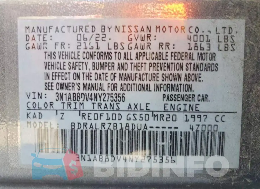 3N1AB8DV4NY275356 Photo# 12