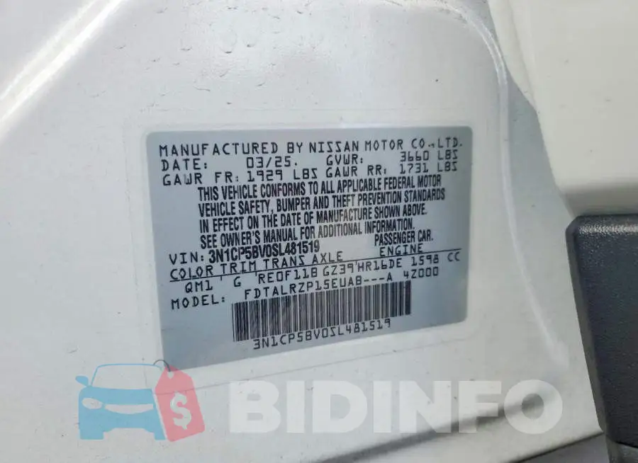 3N1CP5BV0SL481519 Photo# 13