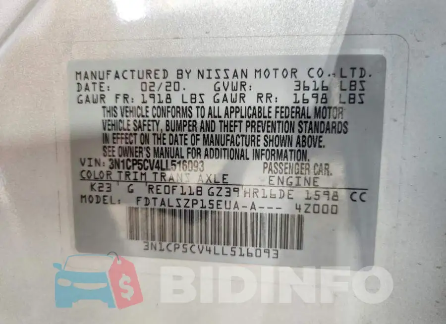 3N1CP5CV4LL516093 Photo# 14