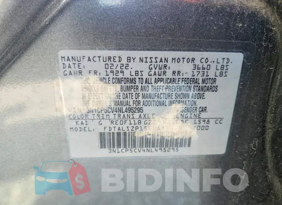 3N1CP5CV4NL495295 Photo# 14
