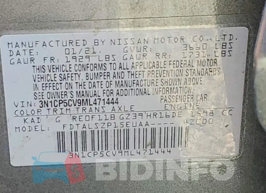 3N1CP5CV9ML471444 Photo# 13