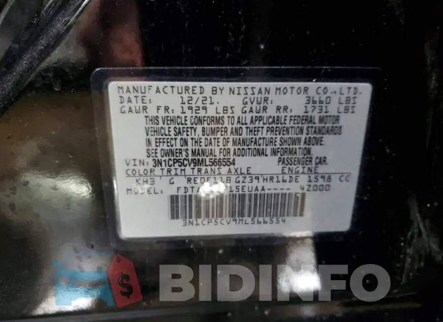3N1CP5CV9ML566554 Photo# 12