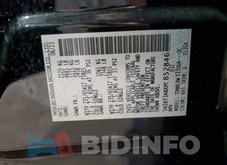 5N1BT3ABXPC852846 Photo# 14