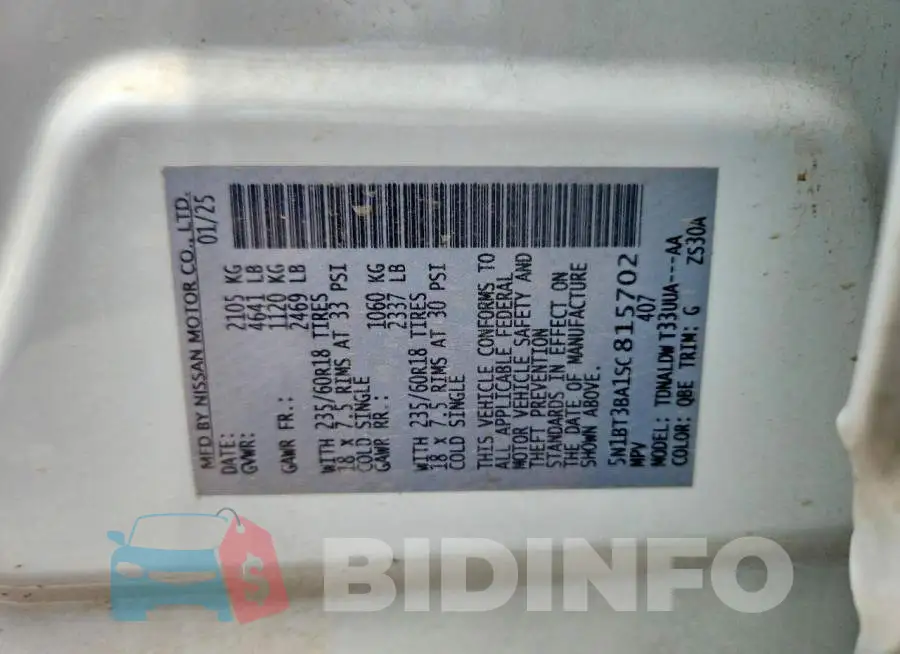 5N1BT3BA1SC815702 Photo# 12