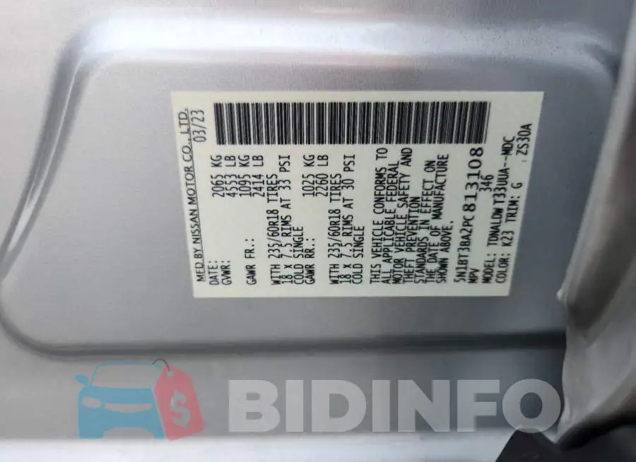 5N1BT3BA2PC813108 Photo# 14