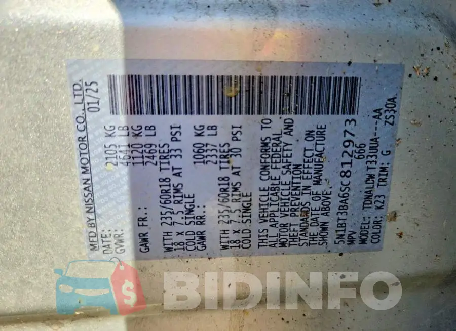 5N1BT3BA6SC812973 Photo# 13