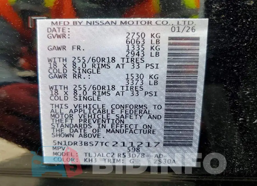5N1DR3BS7TC211217 Photo# 13