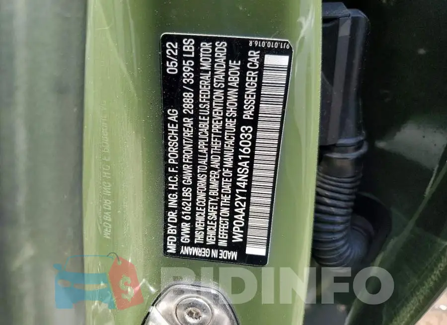 WP0AA2Y14NSA16033 Photo# 13