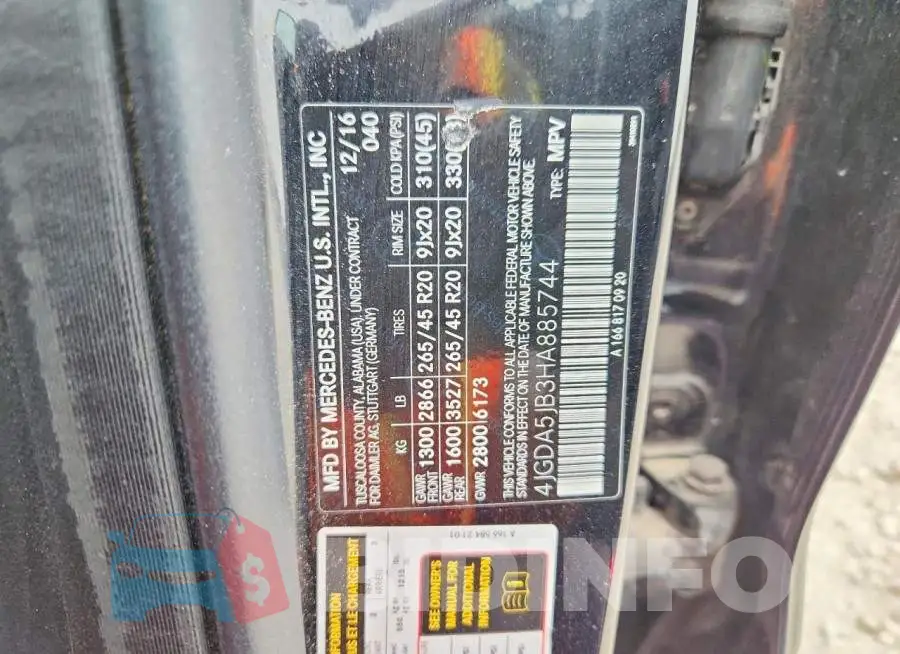 4JGDA5JB3HA885744 Photo# 13