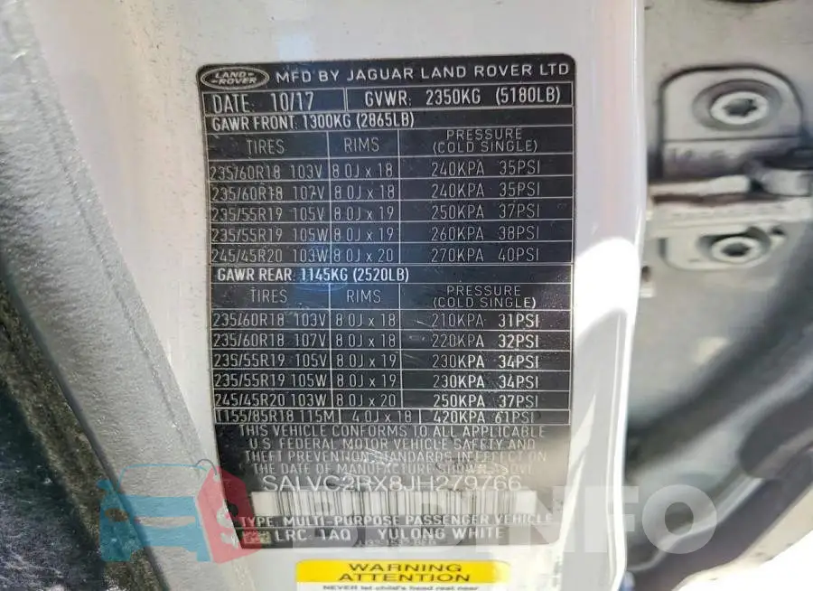 SALVC2RX8JH279766 Photo# 13
