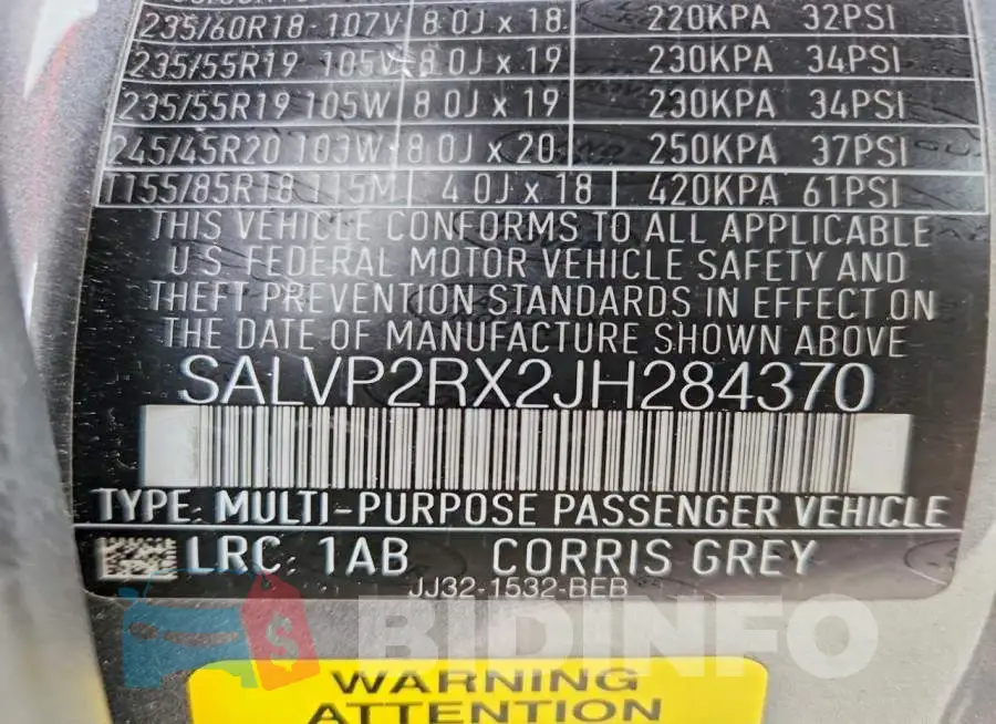 SALVP2RX2JH284370 Photo# 14