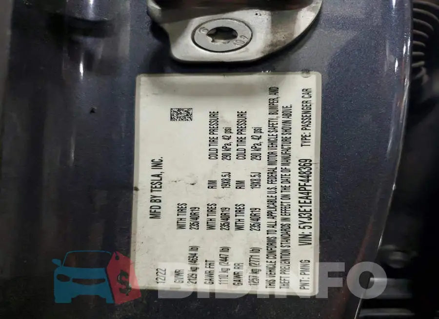 5YJ3E1EA4PF448369 Photo# 13
