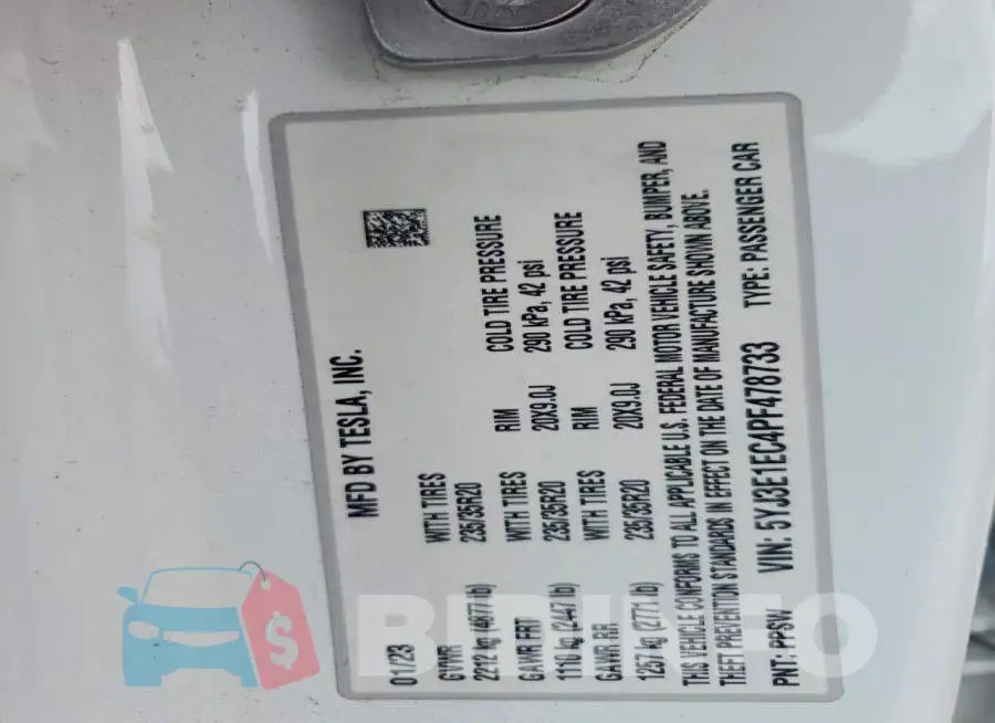 5YJ3E1EC4PF478733 Photo# 12