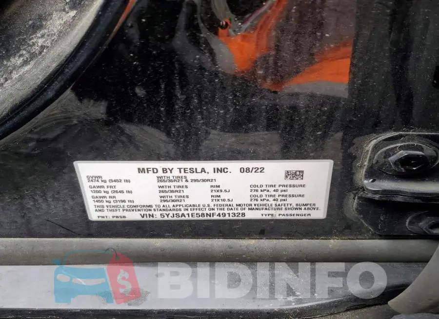 5YJSA1E58NF491328 Photo# 14