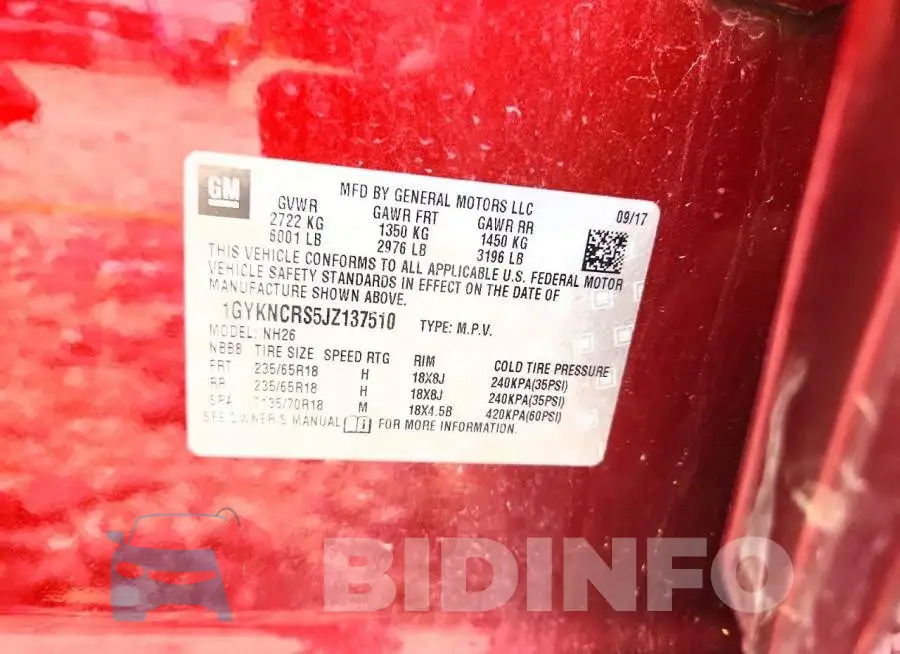 1GYKNCRS5JZ137510 Photo# 12