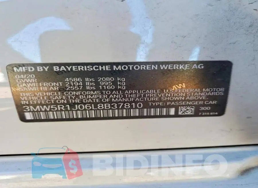 3MW5R1J06L8B37810 Photo# 13